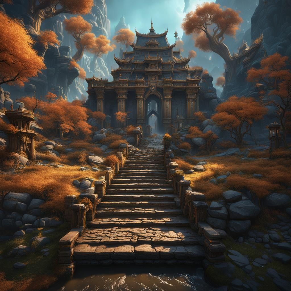 Fantastical Matte Painting in Deep Color