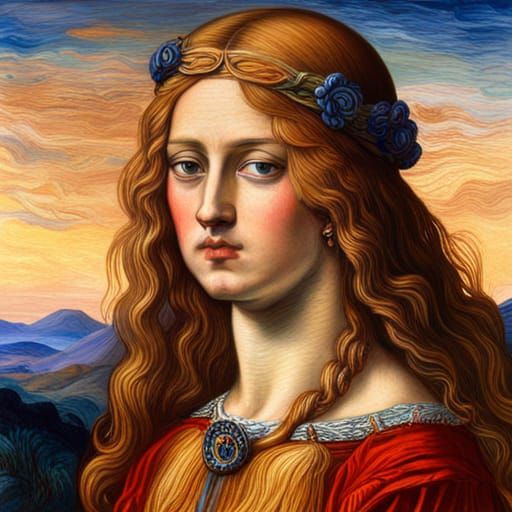 Earth Physiognomy psychedelic art renaissance painting pre-R...