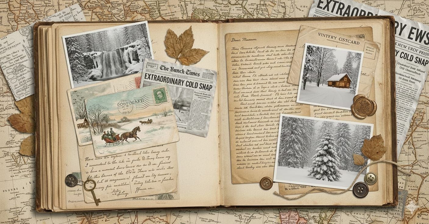 Extraordinary Wintery Visions Postcard Collage Challenge