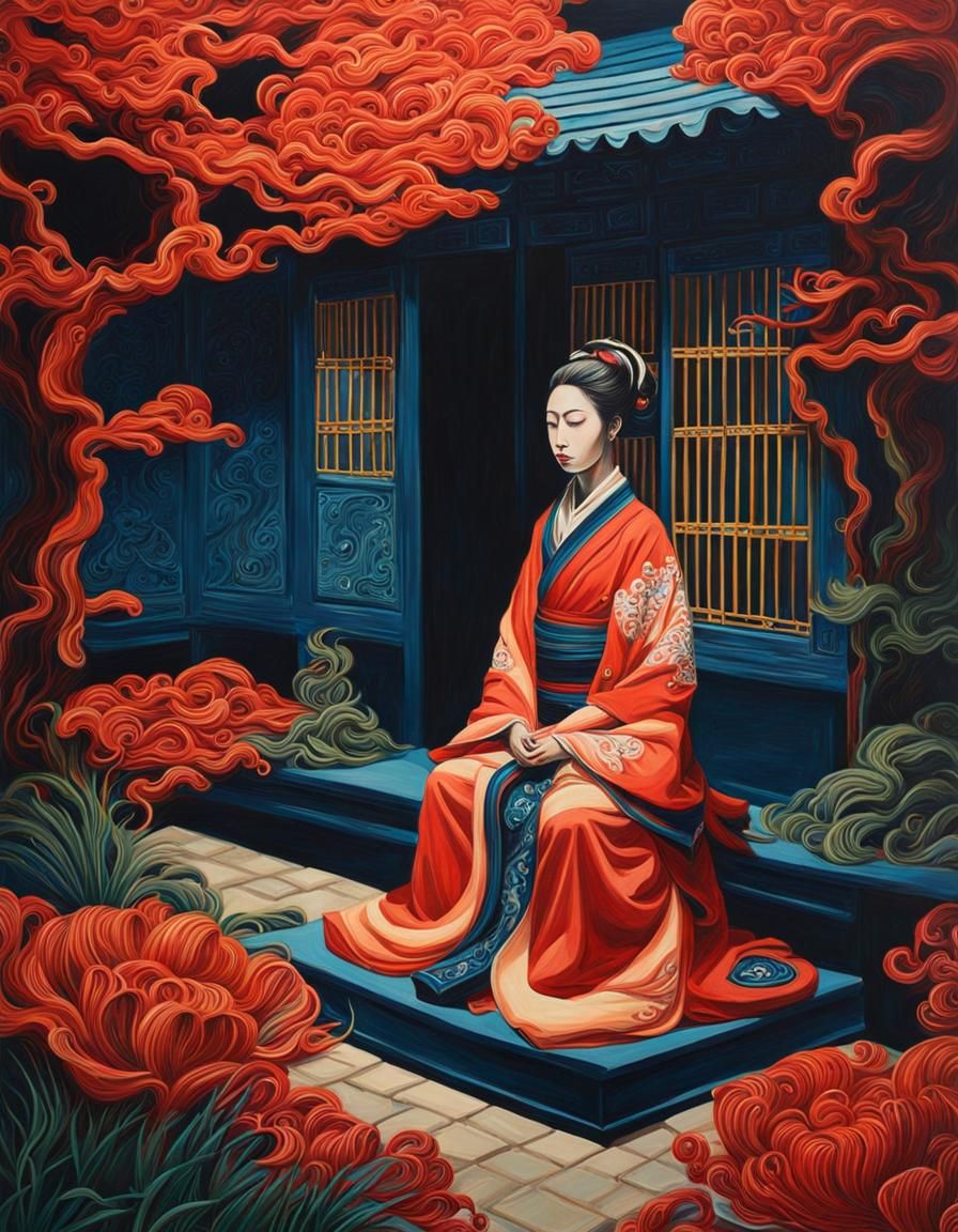 Oil painting "Waiting is the hardest part." colors