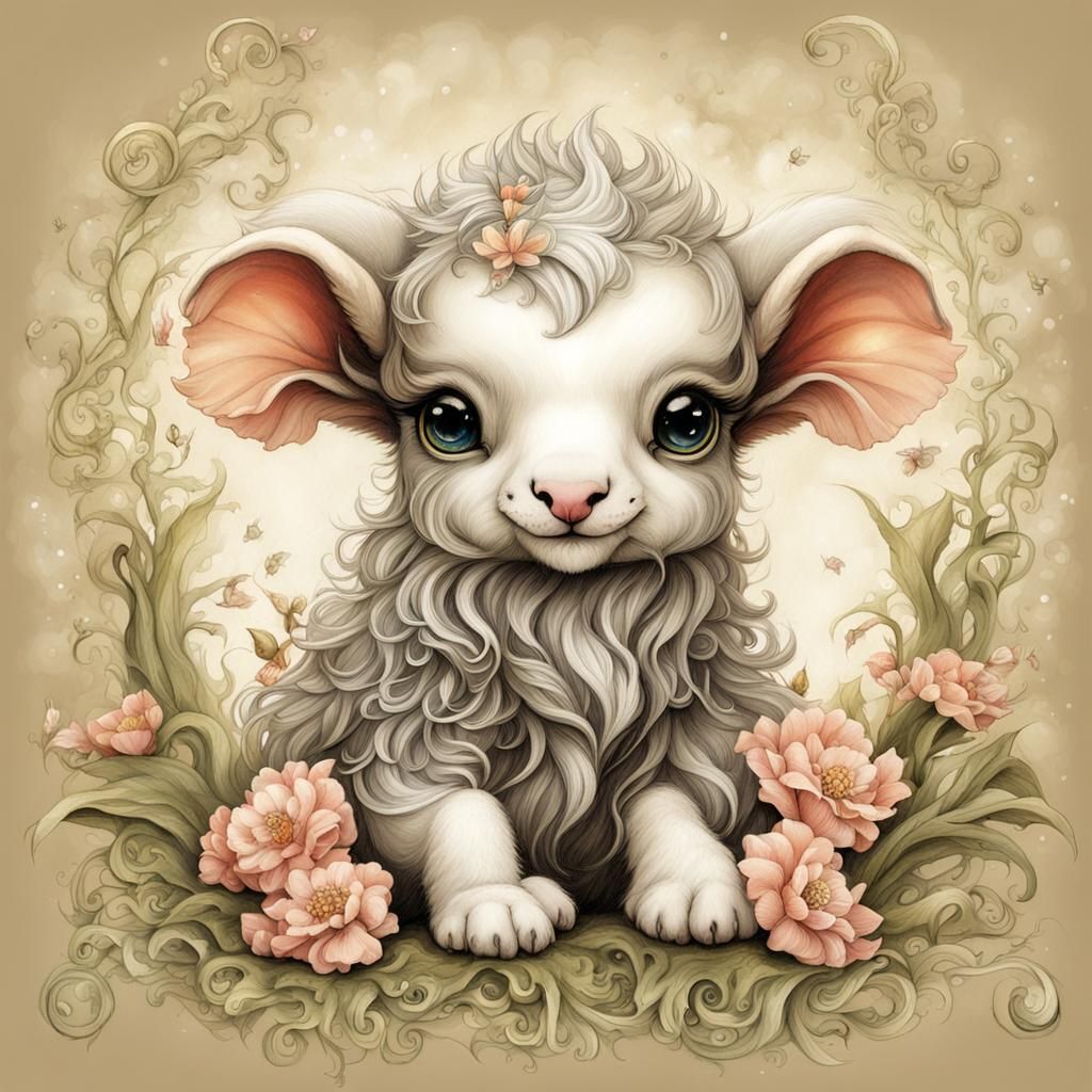 Mythical Baby Animal col, - AI Generated Artwork - NightCafe Creator