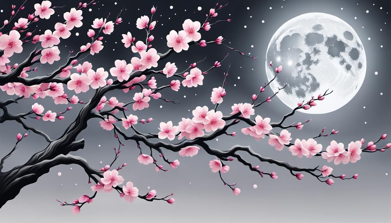 "Moonlight Blossoms"  by @bronfoth