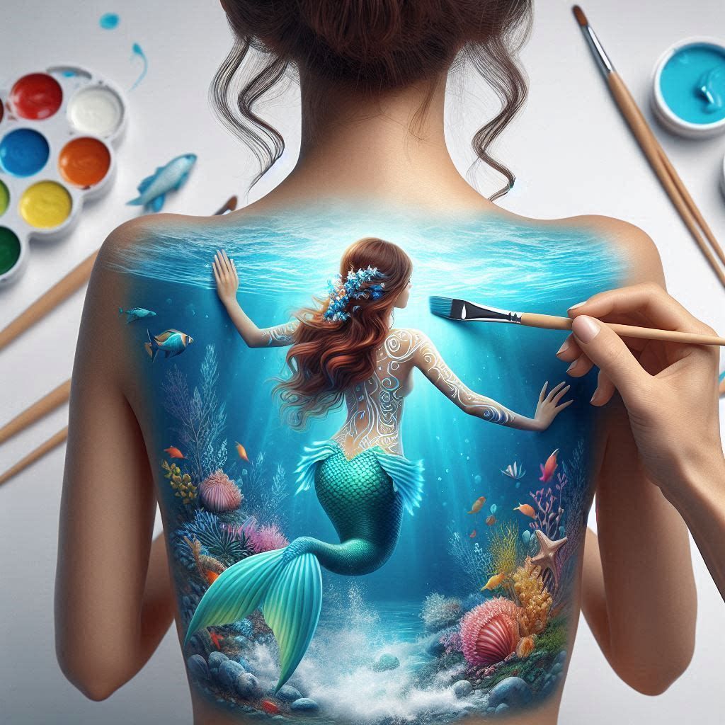 Mermaid Body Painting