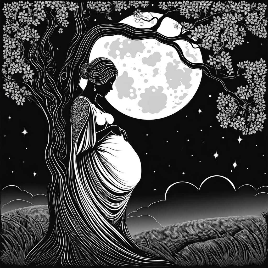 Pregnant Moon   by @undefined