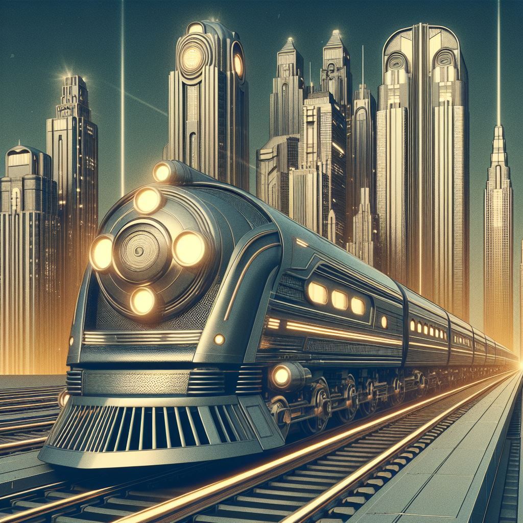 Retrofuturistic Train