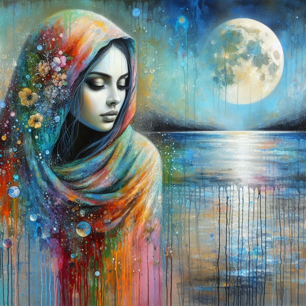 woman in a long flowey dress