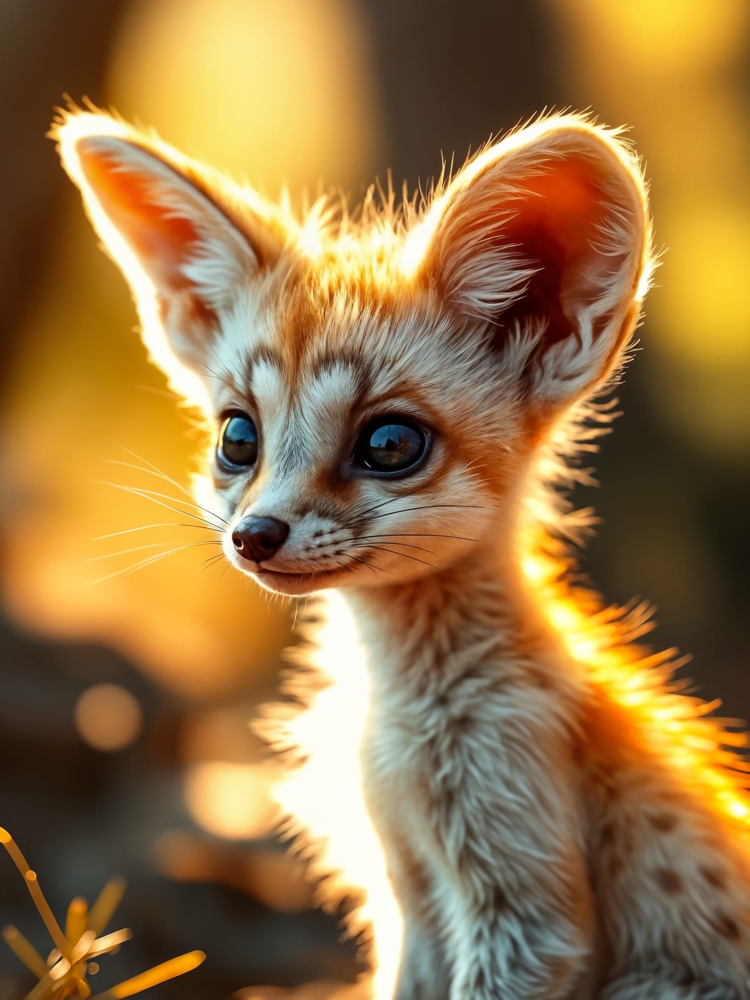 Fennec fox pup  by @Edana