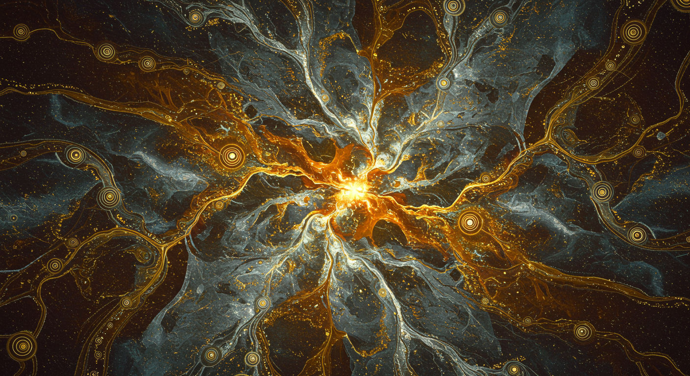 Star Cluster Batik on Linen