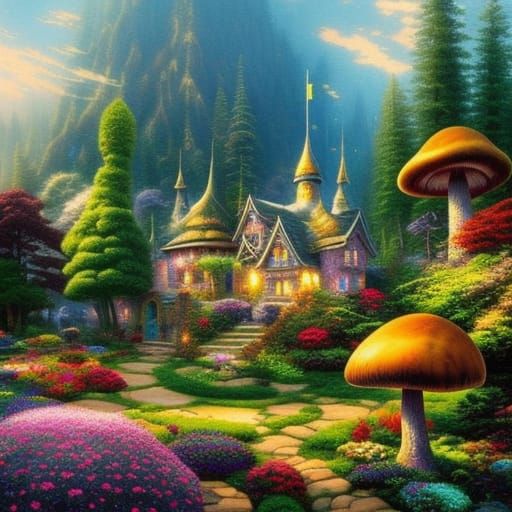 Fantasy forest house - AI Generated Artwork - NightCafe Creator