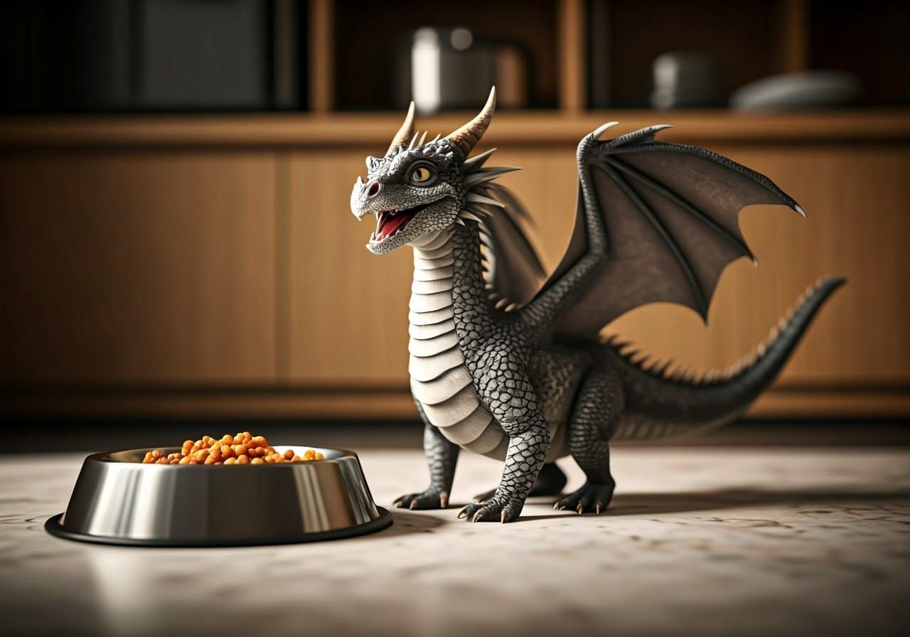 Pet miniature dragon  by @Ishara