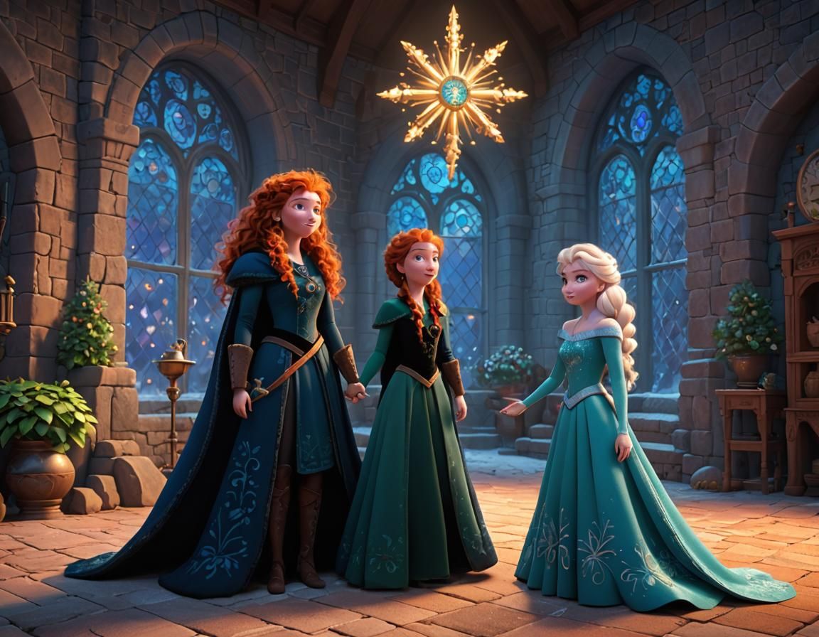 Princess Merida visits Arendelle
