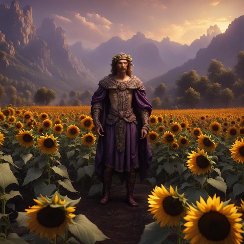 Sunflower King AI Generated Artwork NightCafe Creator