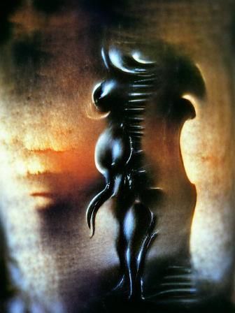 Nude silhouette H.R. Giger