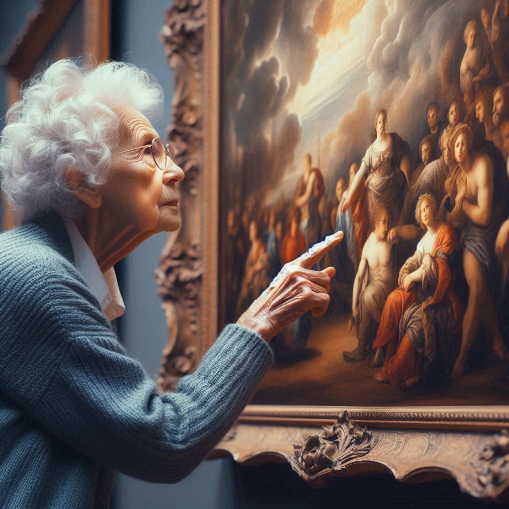 Examening a Rubens painting