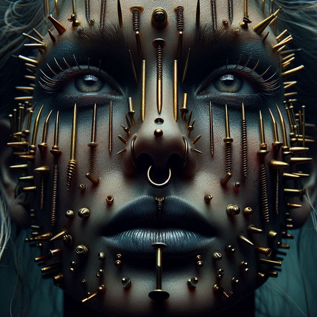 Portraits of a Serial Creator : Extreme Facial Piercing