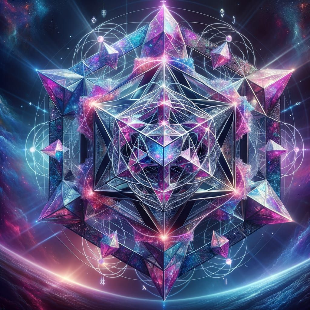 Metatron's Cube and Merkaba Merge - AI Generated Artwork - NightCafe ...