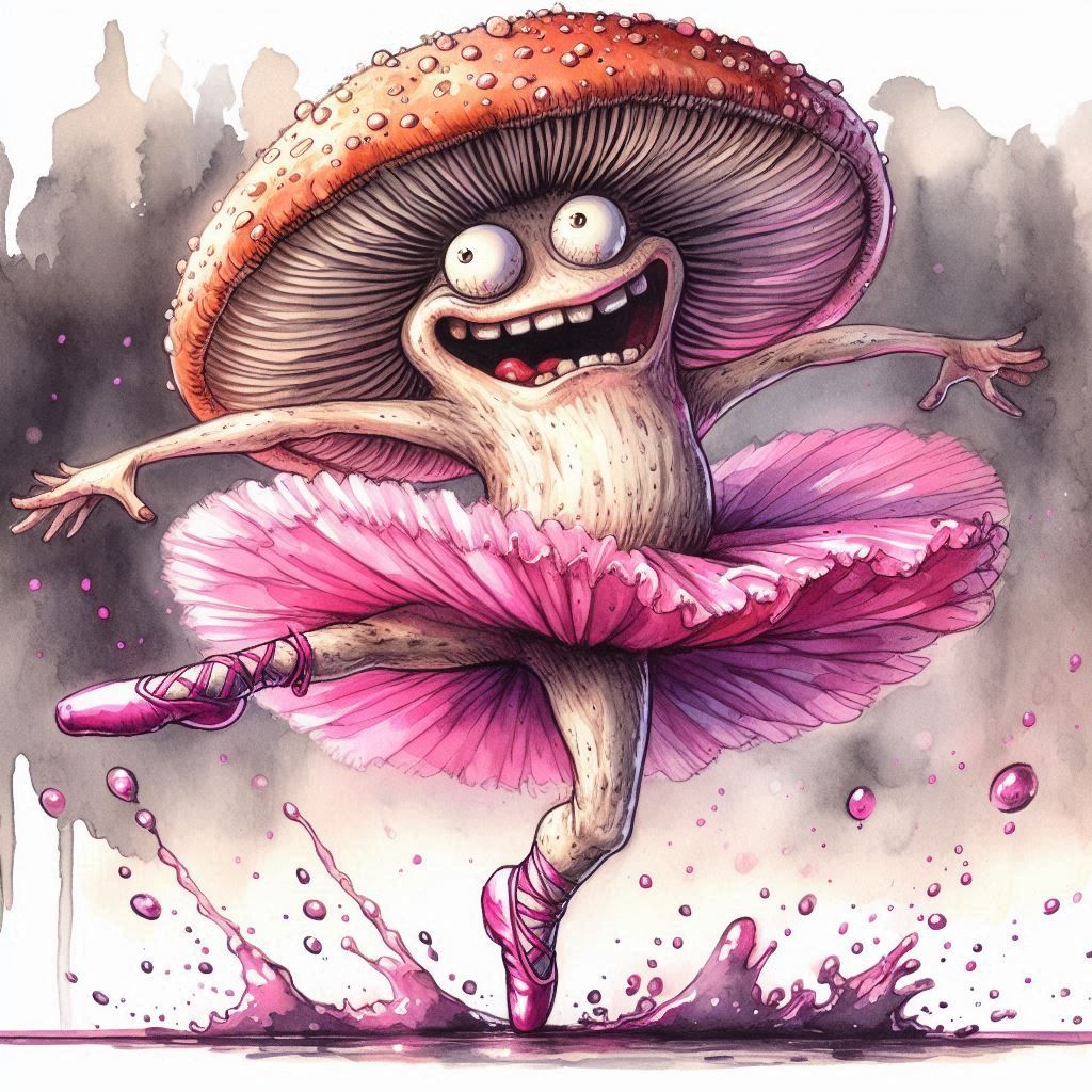 Crazy Mushroom Doing Ballet