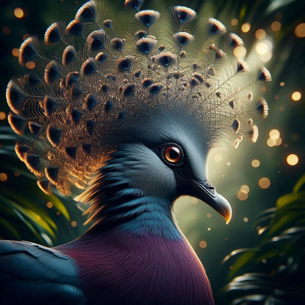 Crowned Pigeon  by @Jaybee
