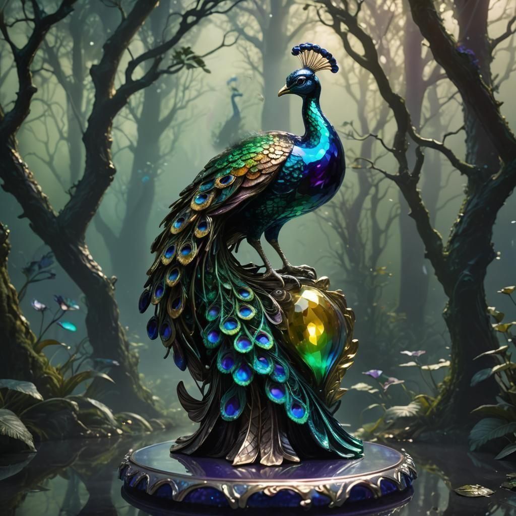 Peacock figurine