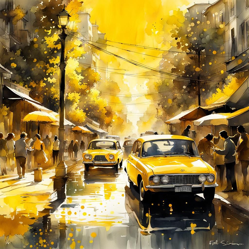 Yellow Watercolor