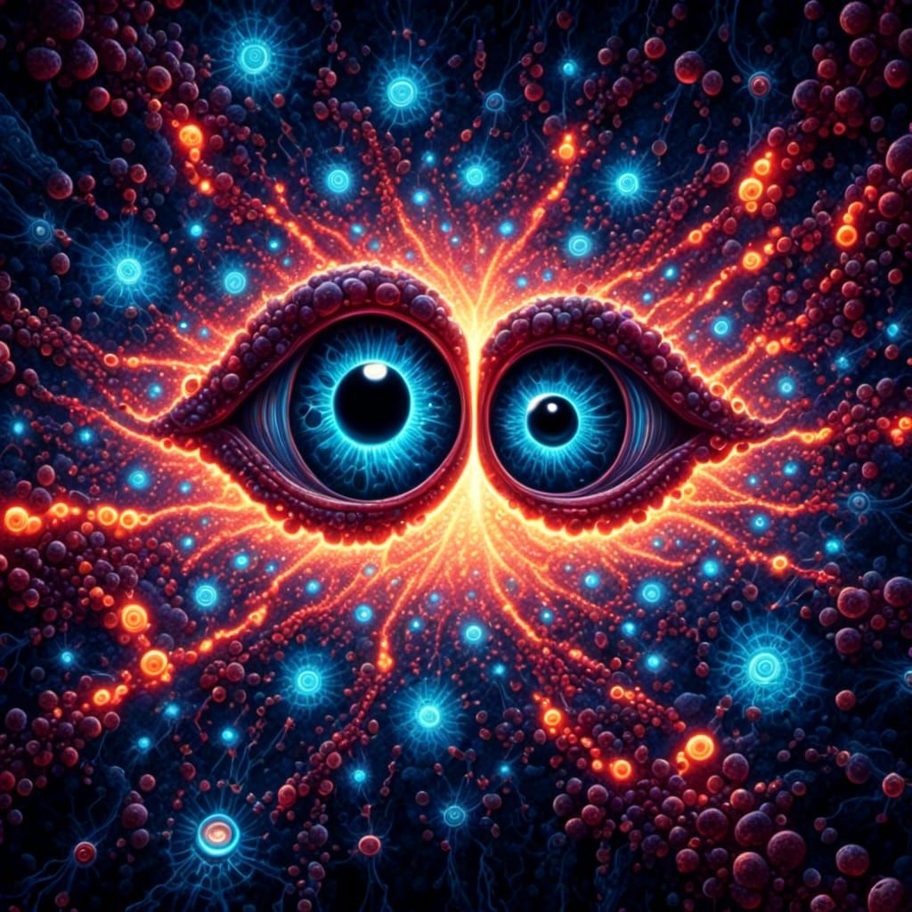 Bioluminescent Alien Cyclops Bobblehead in Detailed HD Photo...