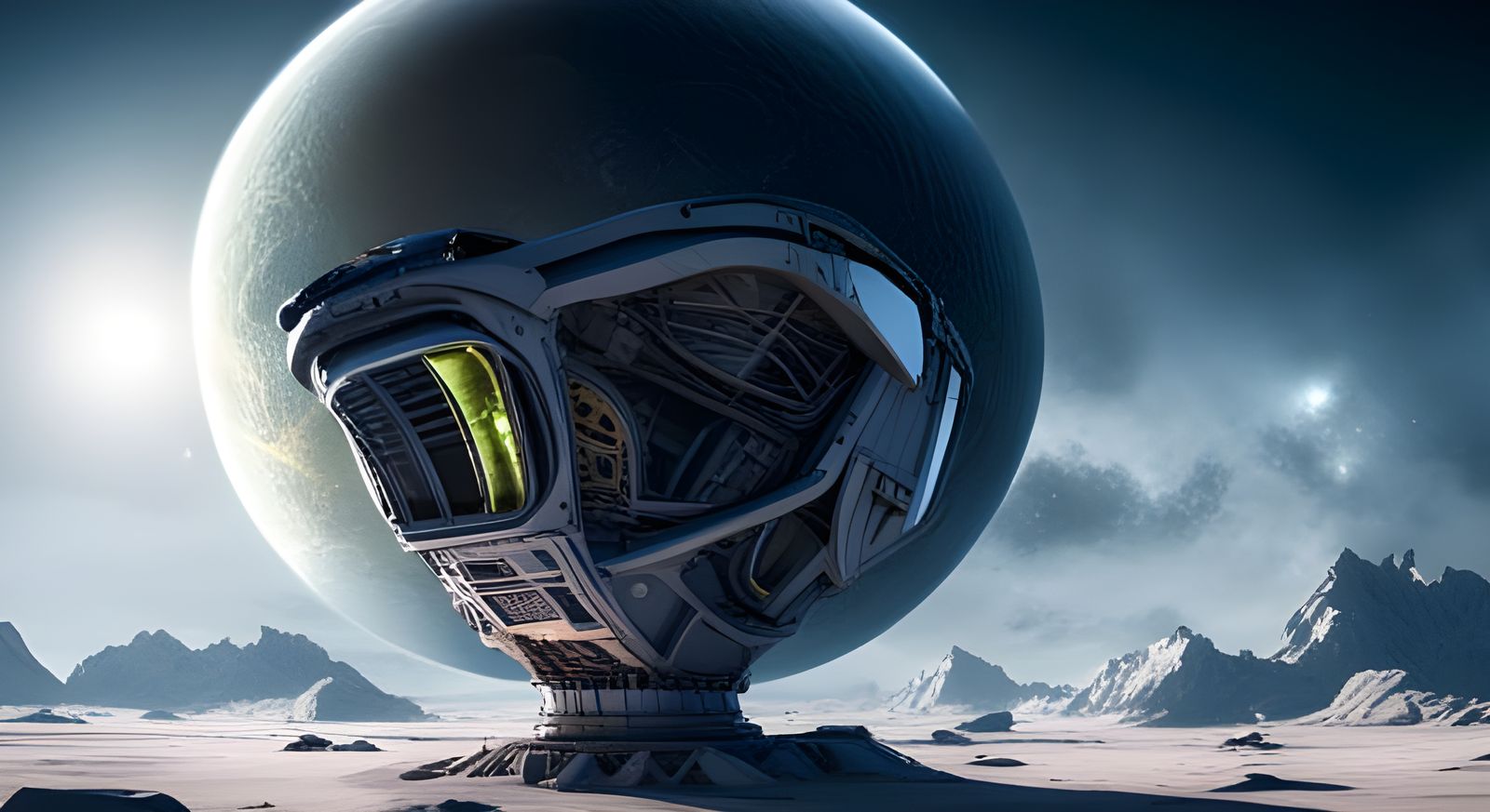 An Alien Spaceship On The Moon