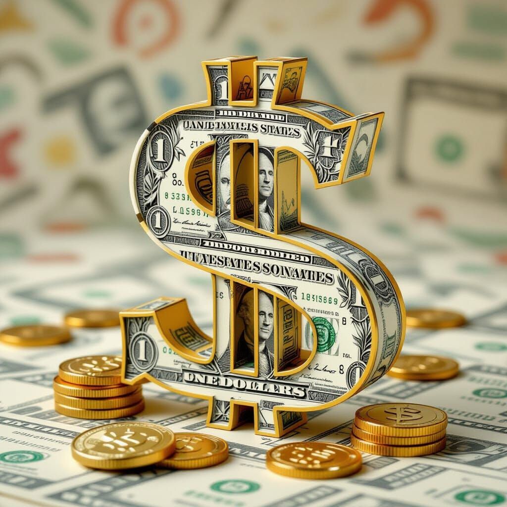 transforms coins, bills, and currency symbols into creative designs that go far beyond their everyday ...  by @Simondir