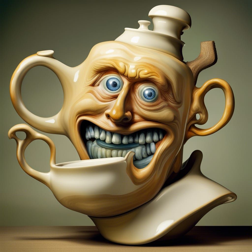 The Grayson Perry Teapot with built-in Cup and Grayson Perry...