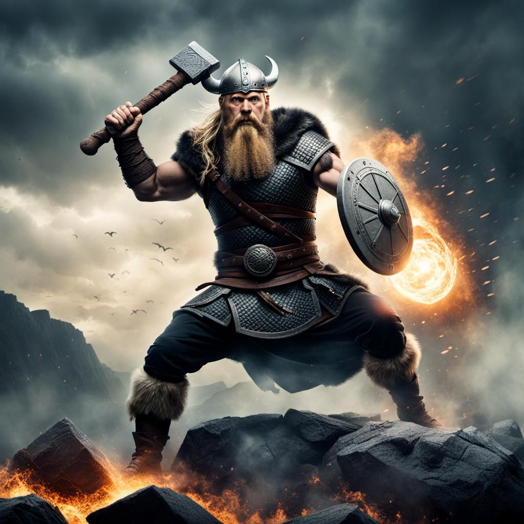 Thor facing the Jotun 