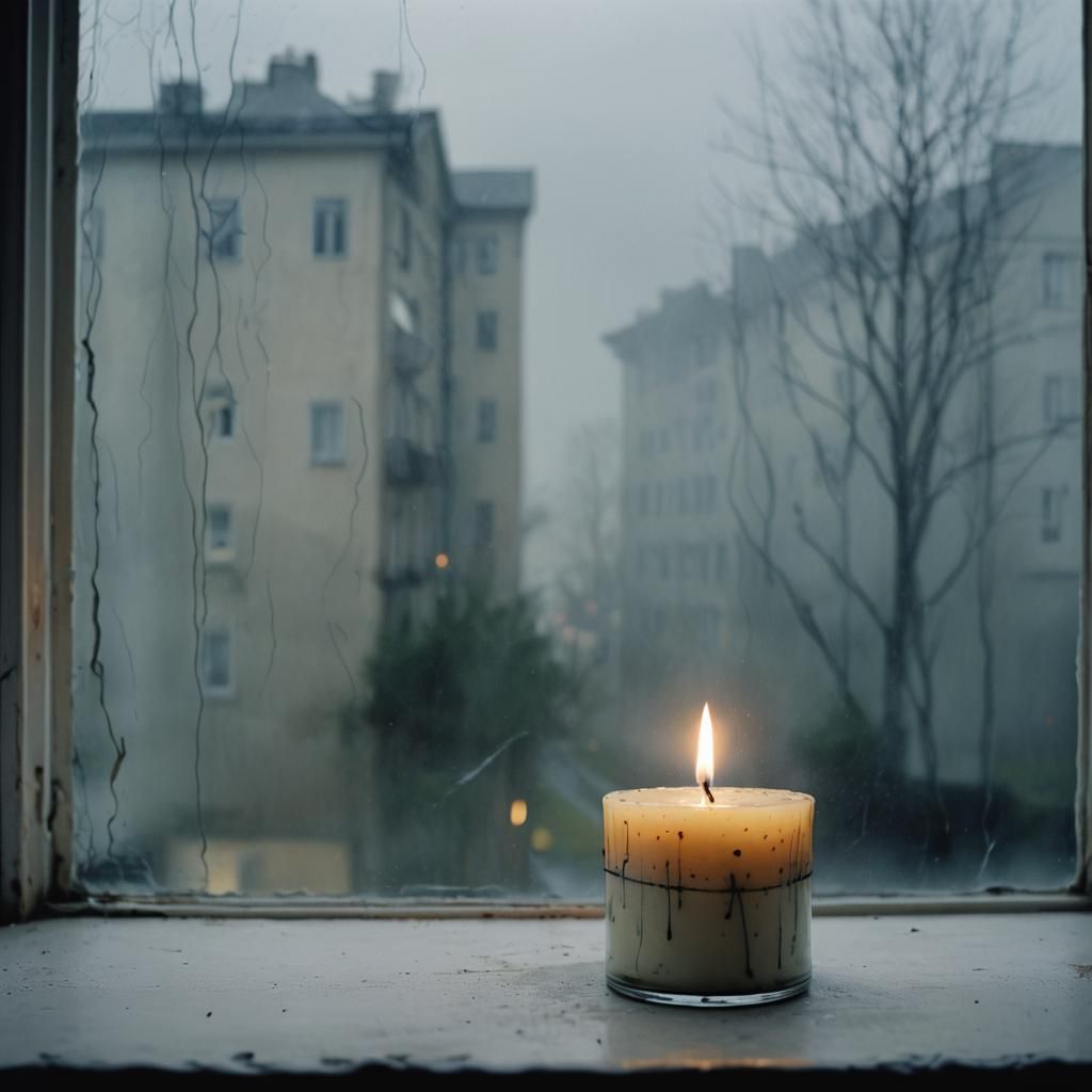 A candle in my window   by @Lourse 