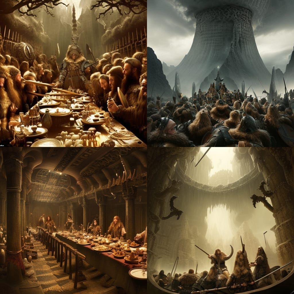 a viking feast in the halls of valhalla Epic cinematic brilliant ...