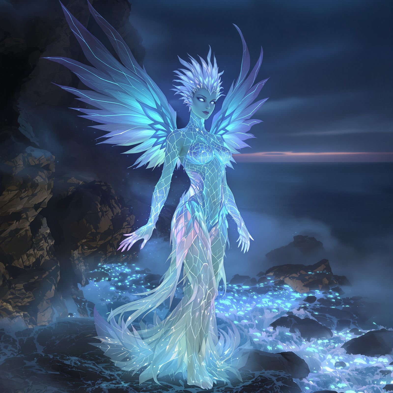 Fictional Creatures
Digital painting: Aetherial Naiad with t...