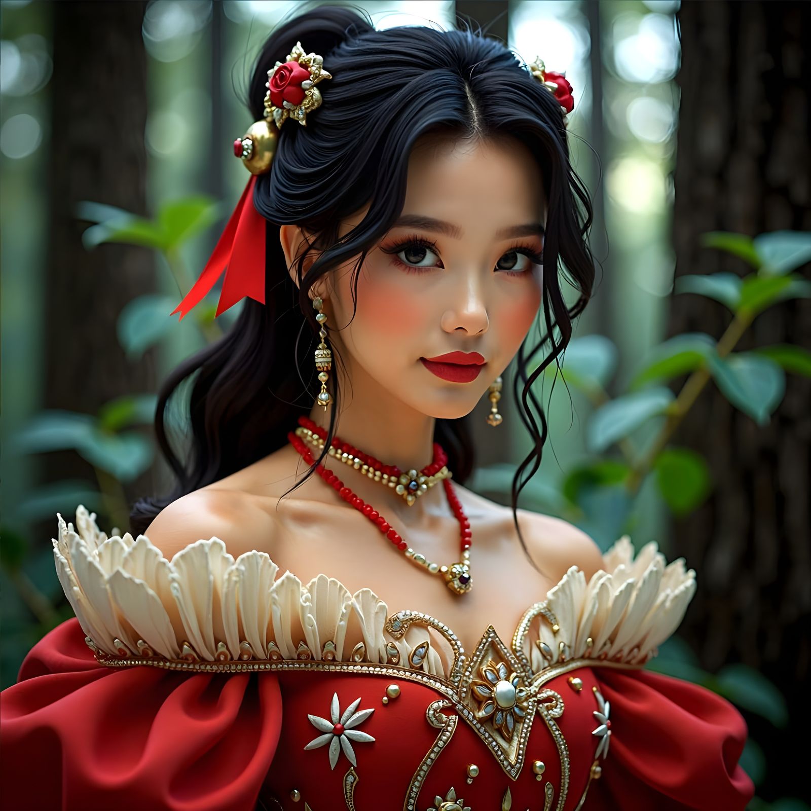 Portrait of Reina in yōfuku gown for the role of Juliet Capulet