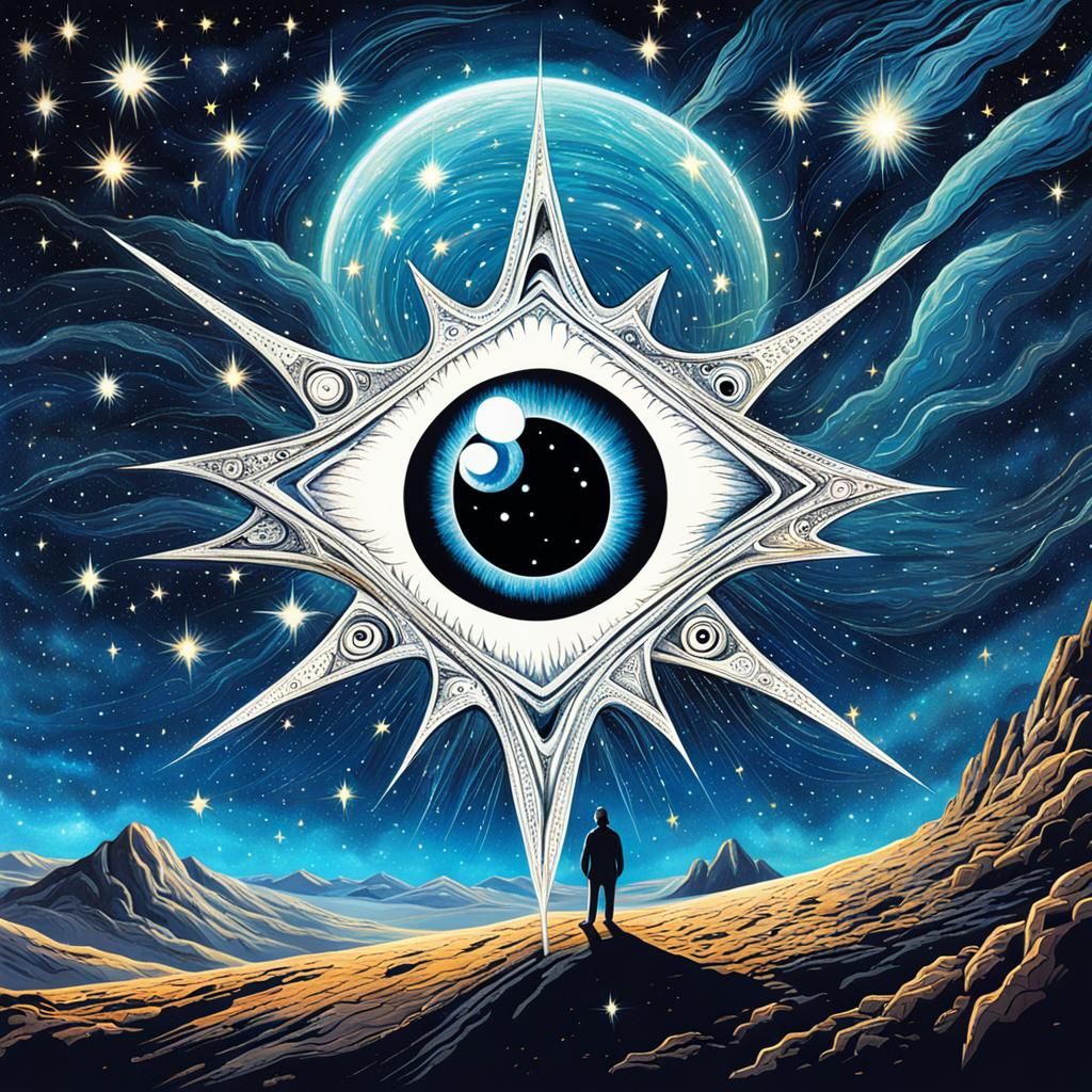 Watcher Of The Stars - Ai Generated Artwork - Nightcafe Creator