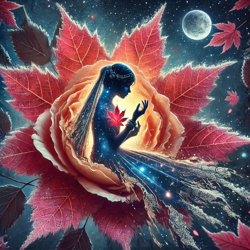 Rose Indian princess Double exposure