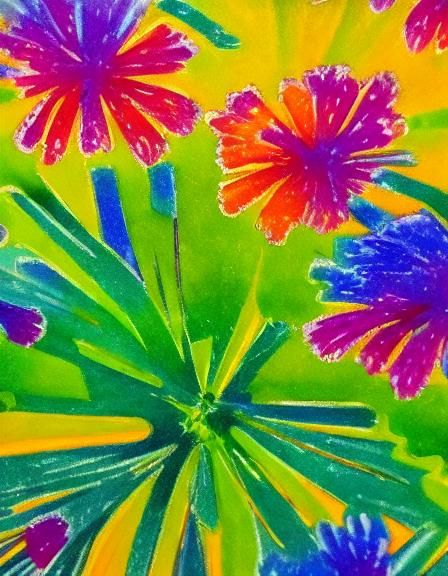 mimosas flower line stroke Close-up