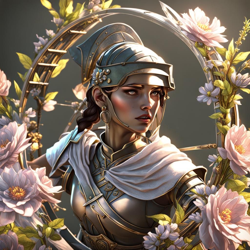 Lady Archer with Glass Ring and Flowers