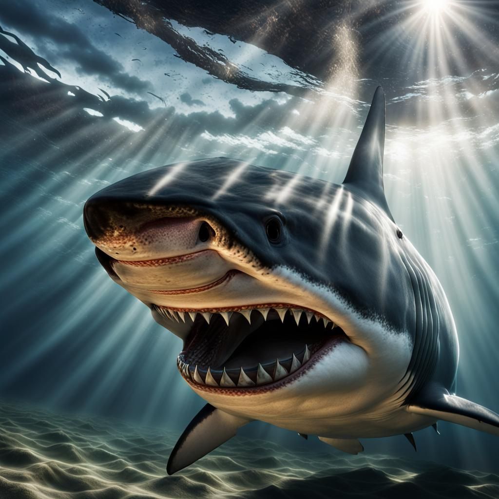 Megalodon shark found... - AI Generated Artwork - NightCafe Creator