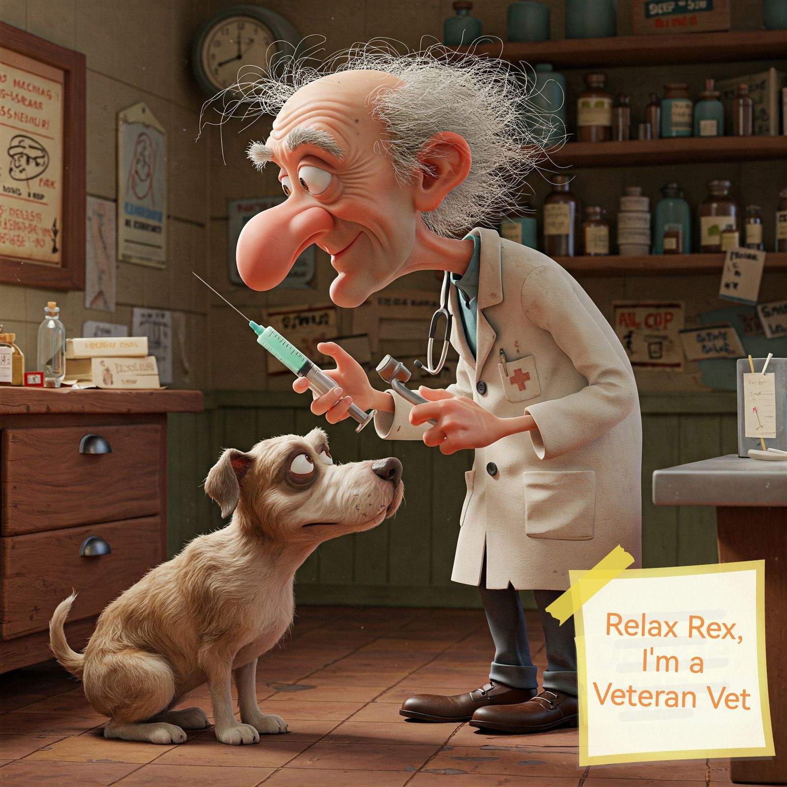 "Relax Rex, I'm a Veteran Vet!"