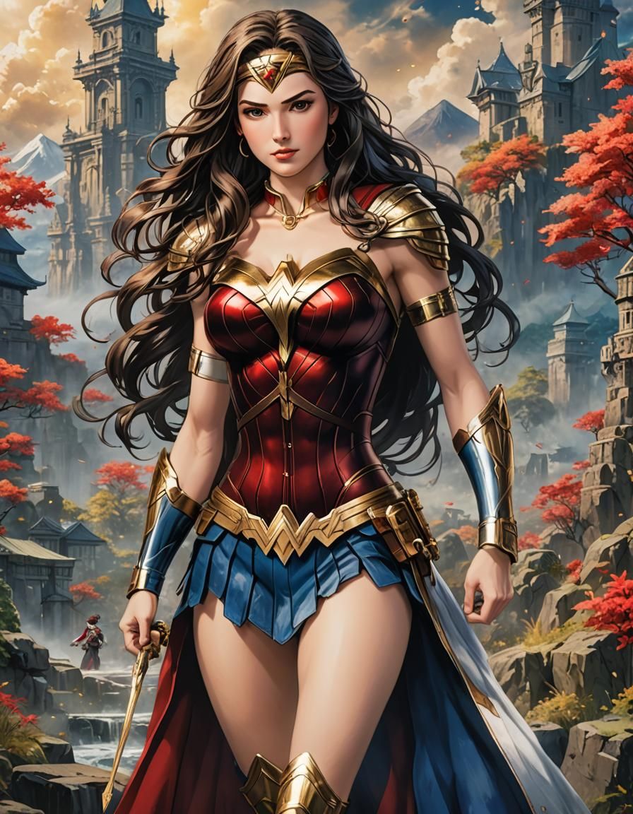 Wonder Woman (Octopath Traveler style)  by @Nyxator 