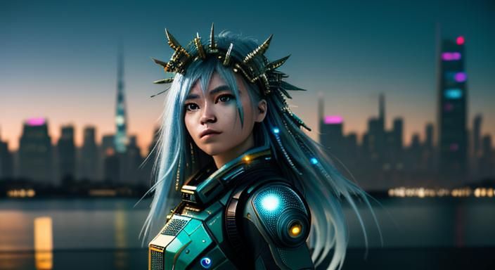 Biopunk Cityscape, Goddess , 

edge ,

Professional photogra...