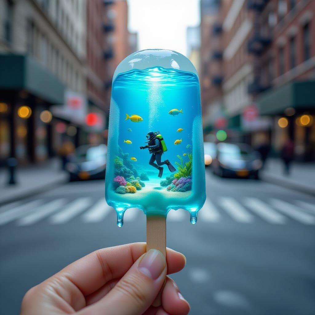Underwater Popsicle   by @HeftyHill