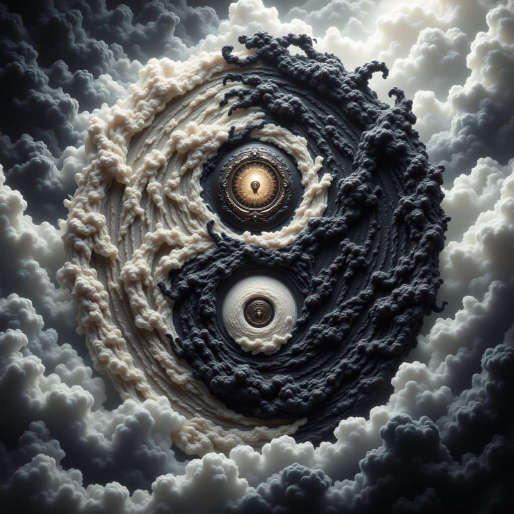 yin yang<lora:The BWYinYang of Red:1.0>