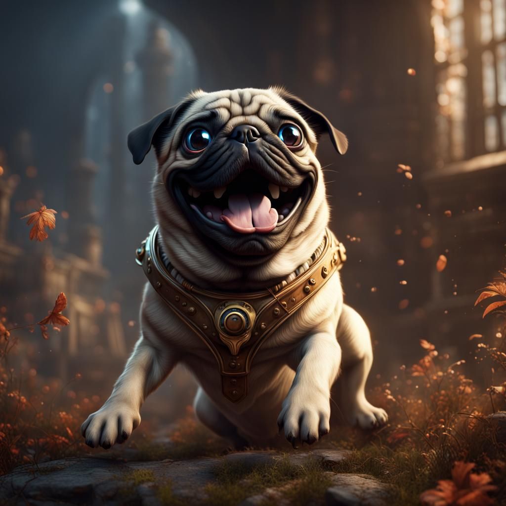 Pug Laughing