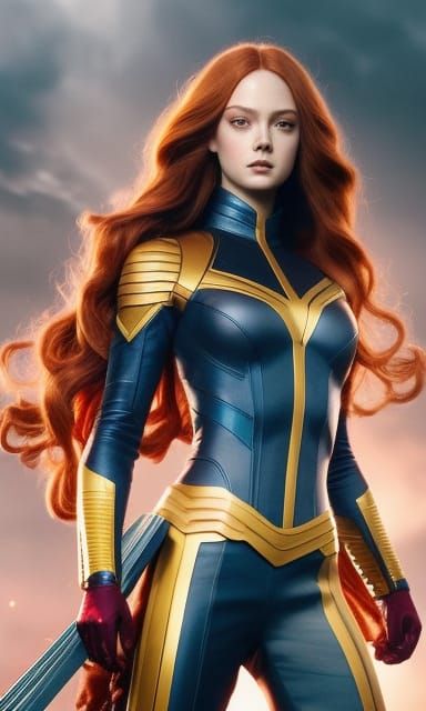 Sadie Sink as Jean Grey 68 - AI Generated Artwork - NightCafe Creator