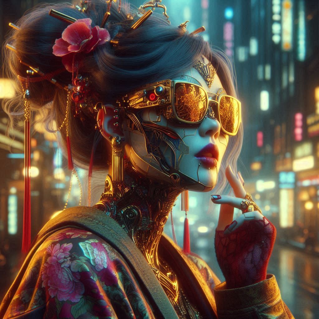 double exposure beautiful fantasy DALL-E 3 portrait landscap...