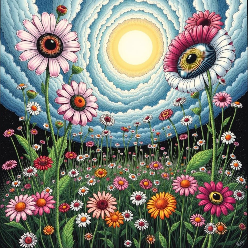 <lora:EYEBALL GARDENS:1.0>