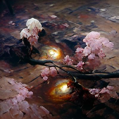 dark and light cherry blossoms