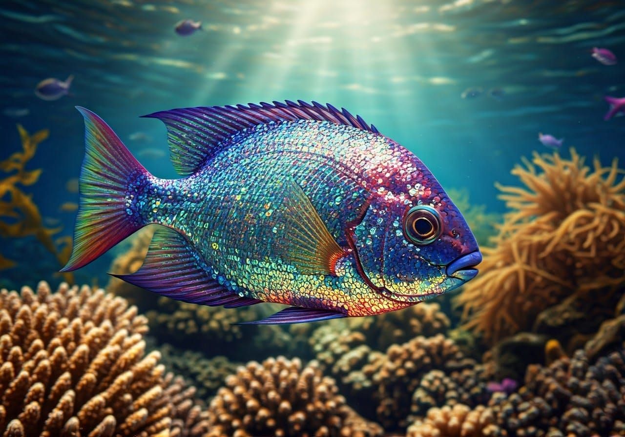 Sequin Scale Fish  by @DismissedClaim