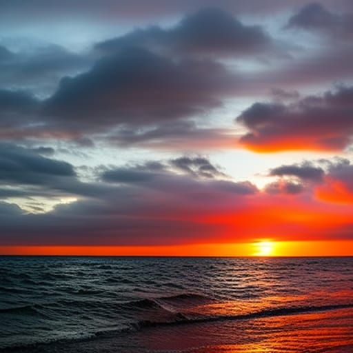 Ocean at evening